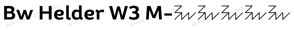 Bw Helder W3 M字体转换